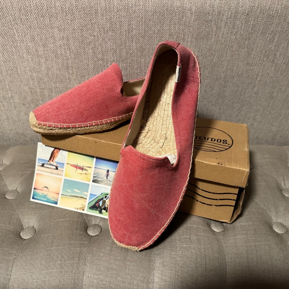 Soludos Coral Canvas Espadrilles